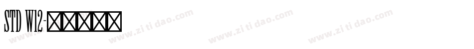 STD W12字体转换